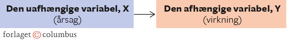 Figur 1.10. Den uafhængige og den afhængige variabel