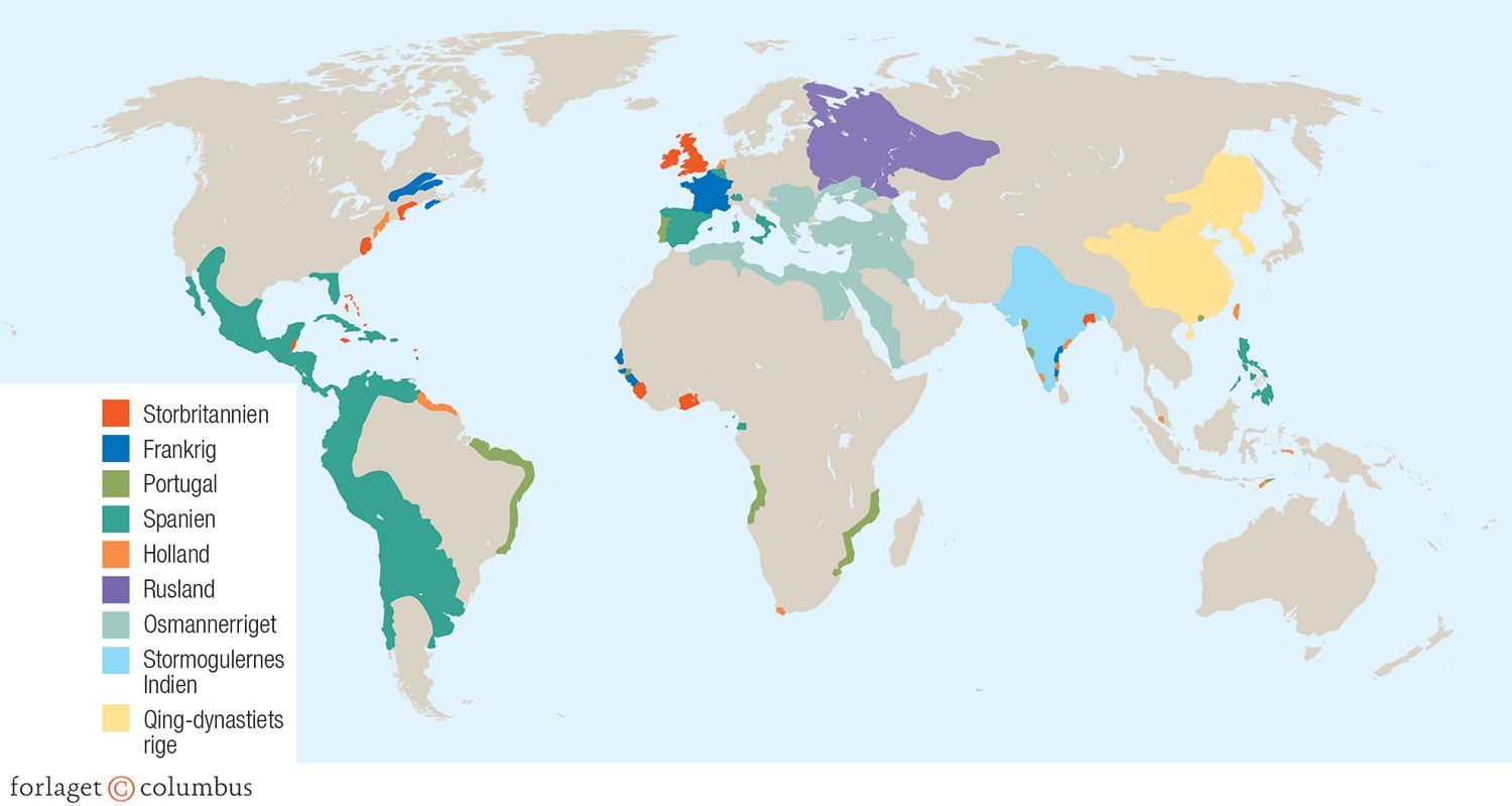 Oversøiske koloniriger og universelle imperier omkring 1650-1700