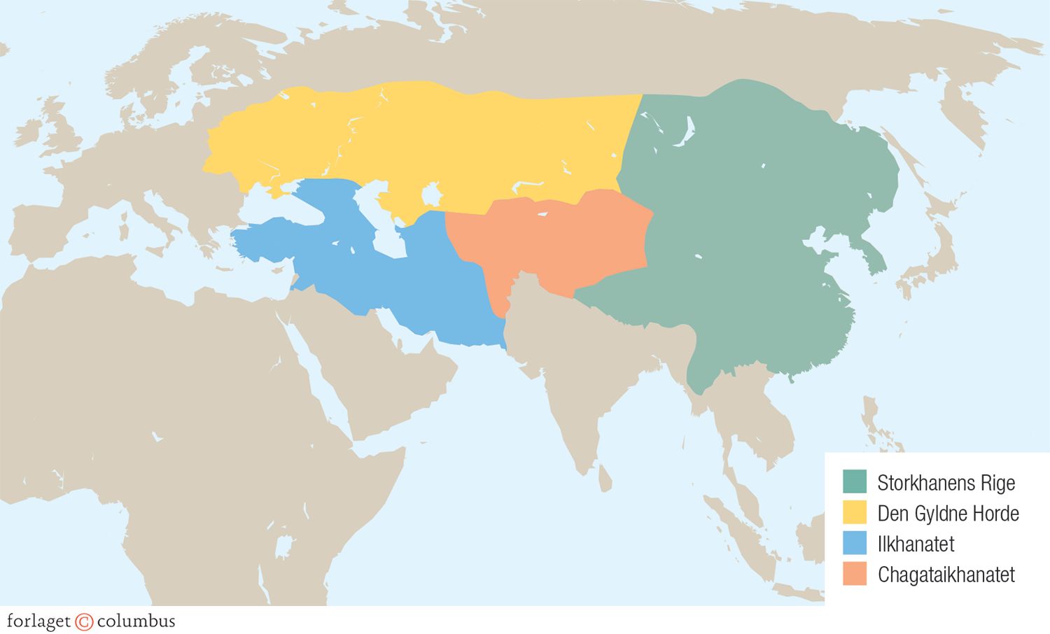 Det mongolske imperium omkring 1300