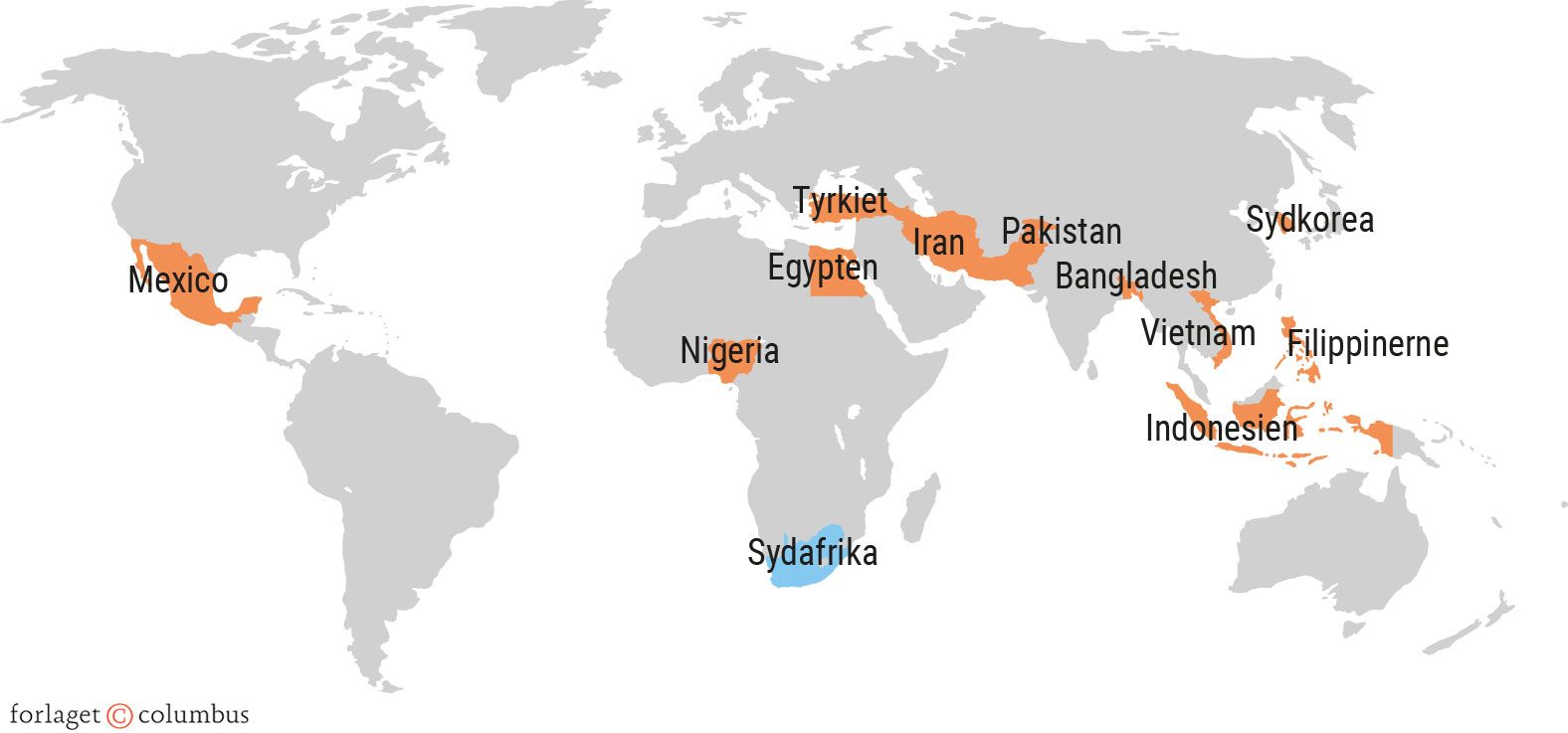 Figur 2.10. Andenbølgelandene og Sydafrika