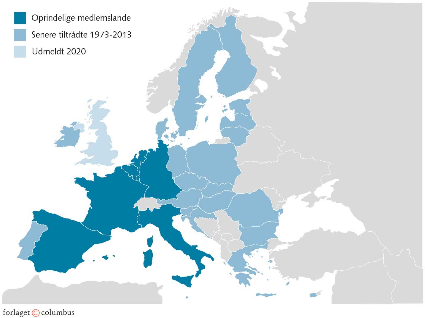 FIGUR 2.1 EU: oprindeligt 6 lande, i dag 27