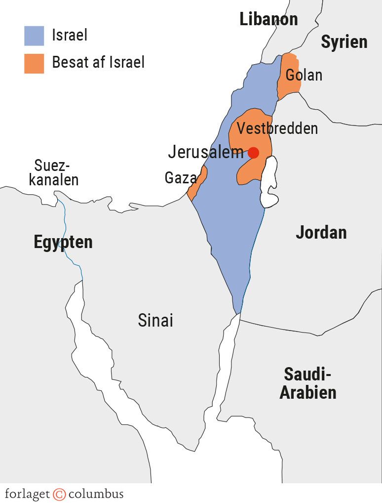 Figur 4.11. Israel og dets naboer samt Vestbreddens opdeling (a)