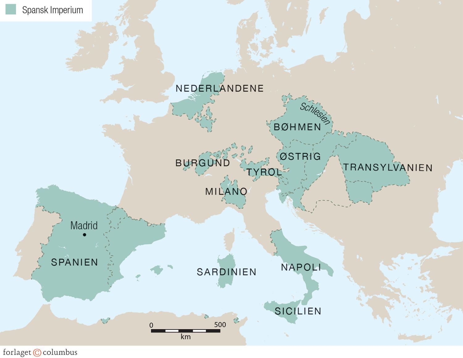 Det spanske imperium i Europa 1547