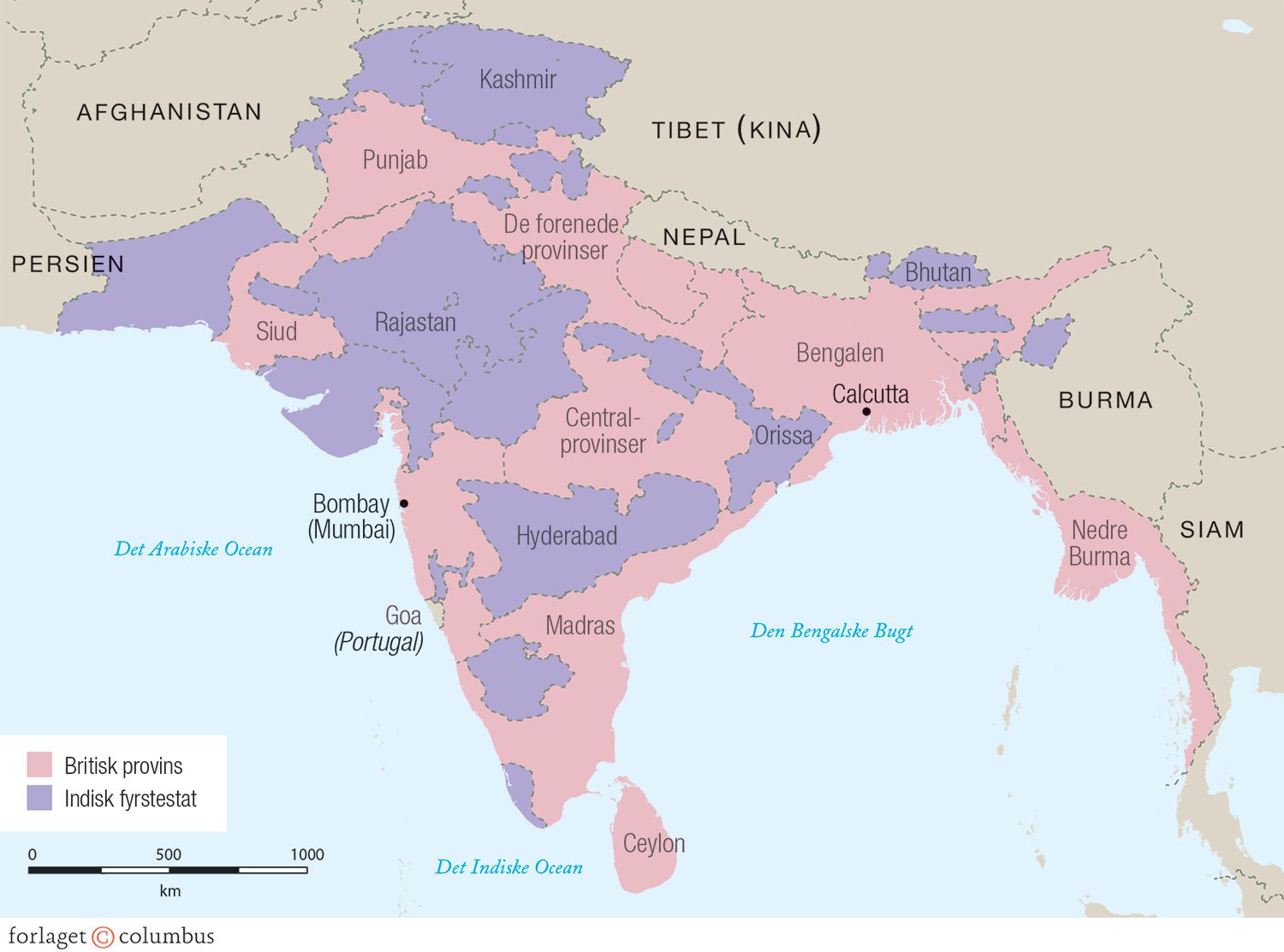 Britisk Indien, 1860