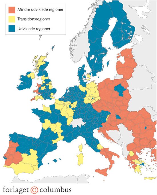 Figur 1.27 Regionerne i EU opdelt efter BNP pr. indbygger