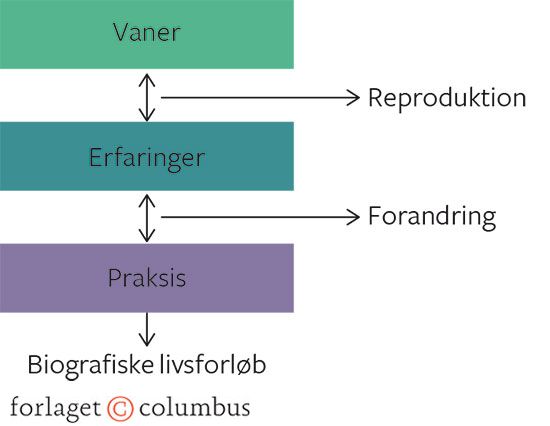 Figur 4.2 Reproduktion og transformation af verden gennem social samhandel