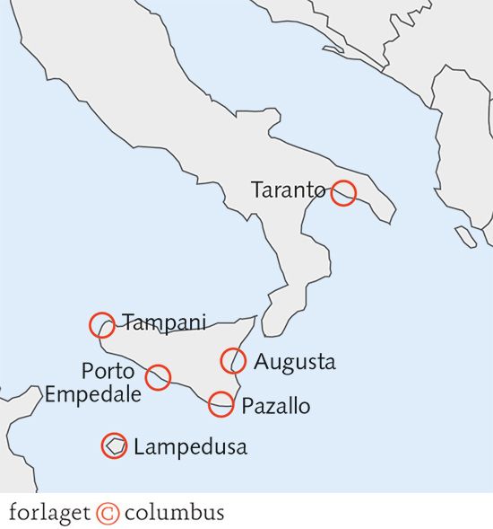 Figur 4.6 Placering af 'hot-spots' i Italien og Grækenland