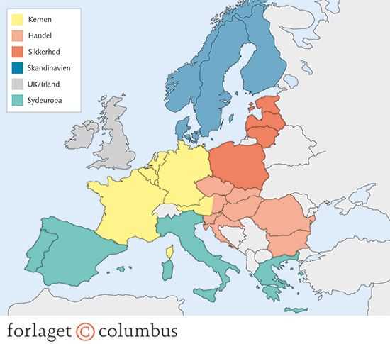 Figur 5.7 Fremtidige blokdannelser i Europa